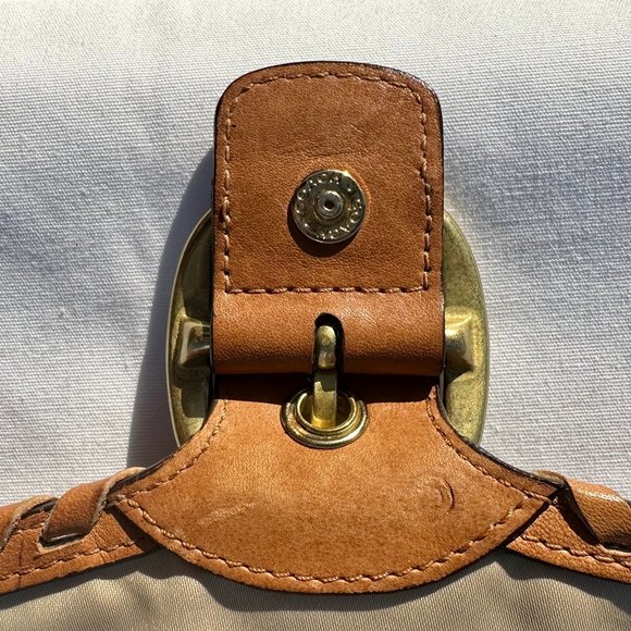 SOLD - COACH Bleecker Vachetta Leather Signature Denim Floral Applique Wristlet - Picture 8 of 16